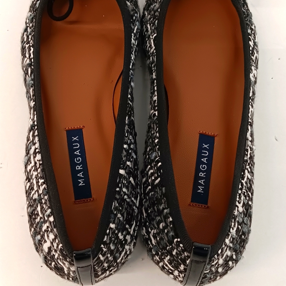 NEW Margaux Women's The Point Black/White Tweed Flats - EU39/US9 - Picture 10 of 14